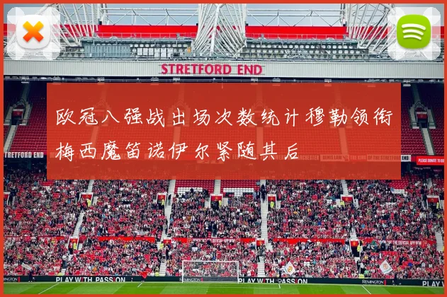 欧冠八强战出场次数统计穆勒领衔梅西魔笛诺伊尔紧随其后